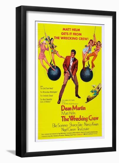 THE WRECKING CREW, US poster, Dean Martin, 1969-null-Framed Art Print