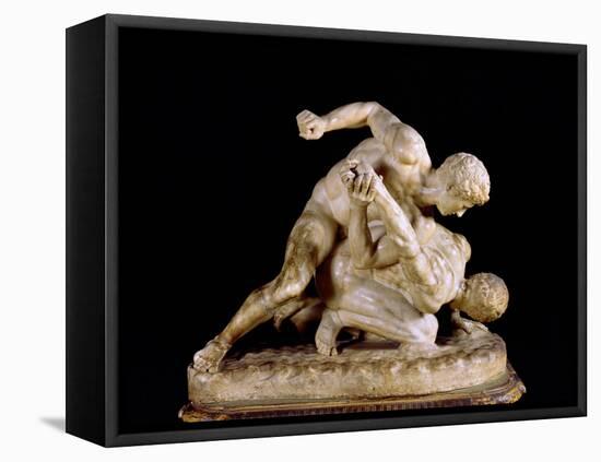 The Wrestler, Copy of Greek Sculpture 3rd Century BC-null-Framed Stretched Canvas