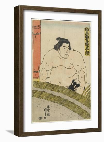 The Wrestler Kurokumo Tatsugoro of the Higo Stable, 1830-1844-Utagawa Kunisada-Framed Giclee Print