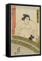 The Wrestler Kurokumo Tatsugoro of the Higo Stable, 1830-1844-Utagawa Kunisada-Framed Stretched Canvas