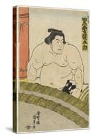 The Wrestler Kurokumo Tatsugoro of the Higo Stable, 1830-1844-Utagawa Kunisada-Stretched Canvas