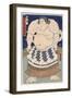 The wrestler Shiranui Mitsuemon, wearing an apron (kesho-mawashi), 1860-null-Framed Giclee Print