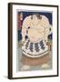 The wrestler Shiranui Mitsuemon, wearing an apron (kesho-mawashi), 1860-null-Framed Giclee Print