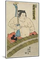 The Wrestler Takaneyama Seiemon of the Higo Stable, 1830-1844-Utagawa Kunisada-Mounted Giclee Print