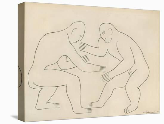 The Wrestlers, 1913-Henri Gaudier-brzeska-Stretched Canvas