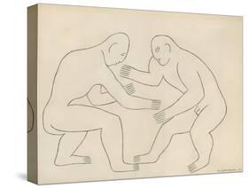 The Wrestlers, 1913-Henri Gaudier-brzeska-Stretched Canvas