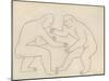 The Wrestlers, 1913-Henri Gaudier-brzeska-Mounted Giclee Print