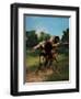 The Wrestlers-Gustave Courbet-Framed Premium Giclee Print