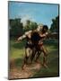 The Wrestlers-Gustave Courbet-Mounted Premium Giclee Print