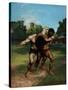 The Wrestlers-Gustave Courbet-Stretched Canvas