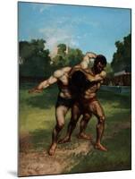 The Wrestlers-Gustave Courbet-Mounted Giclee Print
