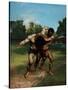 The Wrestlers-Gustave Courbet-Stretched Canvas