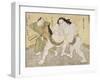 The Wrestling Match Between Kimenzan Tanigoro and Edogasaki Gemji-Okada Beisanjin-Framed Giclee Print