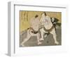 The Wrestling Match Between Kimenzan Tanigoro and Edogasaki Gemji-Katsukawa Shunsho-Framed Giclee Print