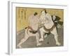 The Wrestling Match Between Kimenzan Tanigoro and Edogasaki Gemji-Okada Beisanjin-Framed Giclee Print