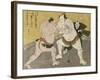 The Wrestling Match Between Kimenzan Tanigoro and Edogasaki Gemji-Okada Beisanjin-Framed Giclee Print