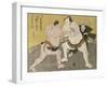 The Wrestling Match Between Kimenzan Tanigoro and Edogasaki Gemji-Okada Beisanjin-Framed Giclee Print