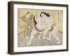 The Wrestling Match Between Kimenzan Tanigoro and Edogasaki Gemji-Okada Beisanjin-Framed Giclee Print