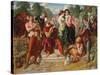 The Wrestling Scene in 'As You Like It', 1854-Daniel Maclise-Stretched Canvas