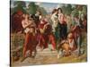 The Wrestling Scene in 'As You Like It', 1854-Daniel Maclise-Stretched Canvas