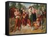 The Wrestling Scene in 'As You Like It', 1854-Daniel Maclise-Framed Stretched Canvas