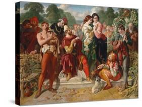 The Wrestling Scene in 'As You Like It', 1854-Daniel Maclise-Stretched Canvas