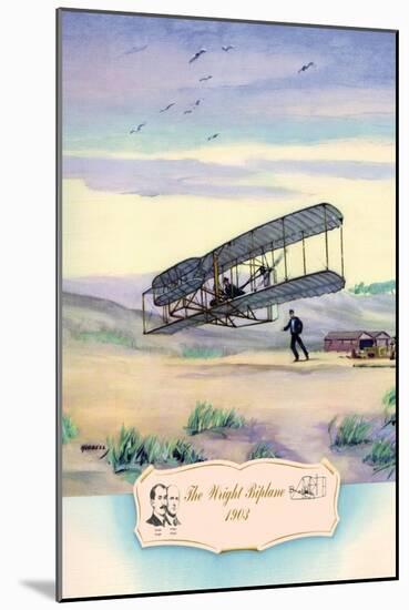 The Wright Biplane, 1903-Charles H. Hubbell-Mounted Art Print