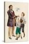 The Wright Brothers as Boys, Given a Toy Plane by their Father-Peter Jackson-Stretched Canvas
