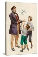 The Wright Brothers as Boys, Given a Toy Plane by their Father-Peter Jackson-Stretched Canvas