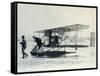 The Wright Brothers' B1 Aircraft Fitted with Pontoons for Sea Service with Us Navy, 1912-null-Framed Stretched Canvas