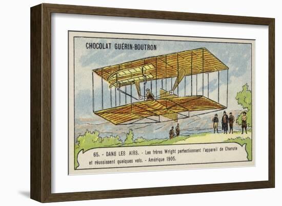 The Wright Brothers Perfecting the Flying Machine of Octave Chanute and Making Several Successful F-null-Framed Giclee Print