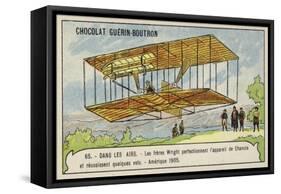 The Wright Brothers Perfecting the Flying Machine of Octave Chanute and Making Several Successful F-null-Framed Stretched Canvas