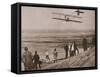 The Wright Brothers Testing an Early Plane at Kitty Hawk, North Carolina-null-Framed Stretched Canvas
