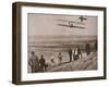 The Wright Brothers Testing an Early Plane at Kitty Hawk, North Carolina-null-Framed Photographic Print