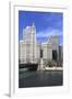 The Wrigley Building and Chicago River, Chicago, Illinois, United States of America, North America-Amanda Hall-Framed Photographic Print