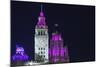 The Wrigley Building and Tribune Tower Illuminated at Night, Chicago, Illinois.-Jon Hicks-Mounted Photographic Print