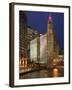 The Wrigley Building in the Loop in Chicago on a Rainy Day, USA-David Bank-Framed Photographic Print