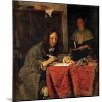 The Writer-Gabriel Metsu-Mounted Giclee Print