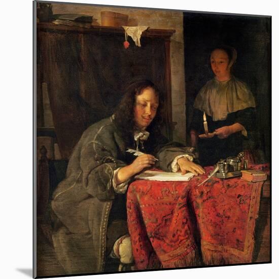 The Writer-Gabriel Metsu-Mounted Giclee Print