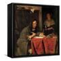 The Writer-Gabriel Metsu-Framed Stretched Canvas