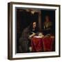 The Writer-Gabriel Metsu-Framed Giclee Print