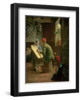 The Writing Lesson, 1855-James Collinson-Framed Giclee Print