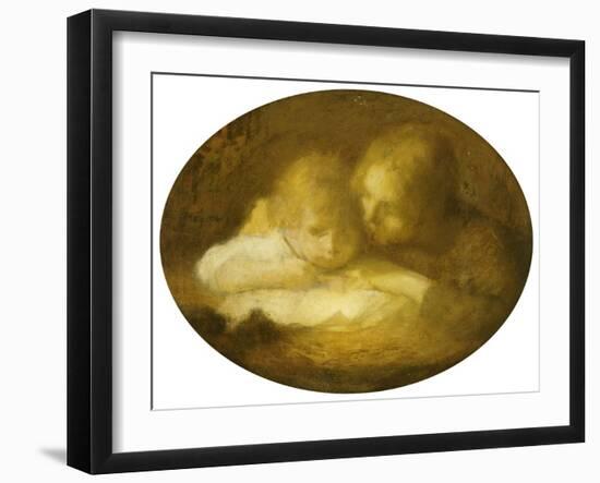 The Writing Lesson-Eugene Carriere-Framed Giclee Print