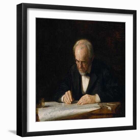 The Writing Master, 1882-Thomas Cowperthwait Eakins-Framed Premium Giclee Print