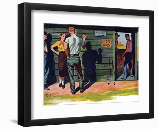 The Wrong Kind of Boy  - Saturday Evening Post "Leading Ladies", April 18, 1953 pg.30-Bill Fleming-Framed Giclee Print