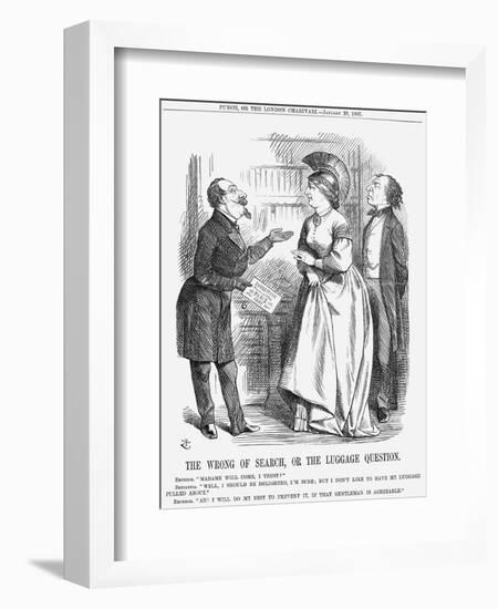 The Wrong of Search, or the Luggage Question, 1867-John Tenniel-Framed Giclee Print