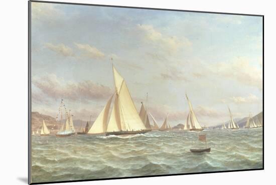 The Yacht 'Aron' Winning the Opening Cruise of the Clyde Yacht Club, 1871-William Clark-Mounted Giclee Print