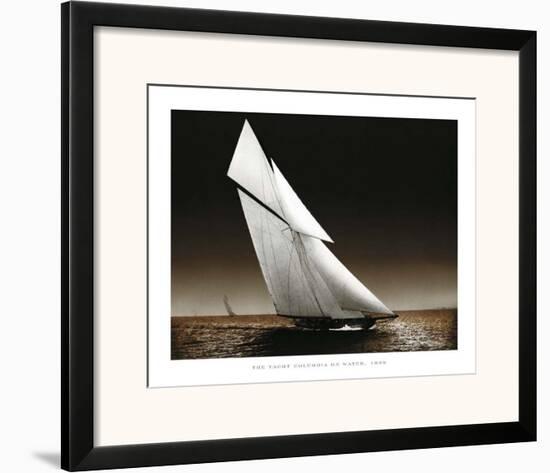 The Yacht Columbia on Water, 1899-Bill Philip-Framed Art Print