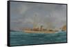 The Yacht Llewellyn. Willis. Silk, Velvet and-Thomas H. Willis-Framed Stretched Canvas