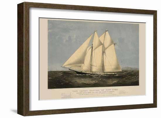 The Yacht "Sappho" of New York-null-Framed Art Print